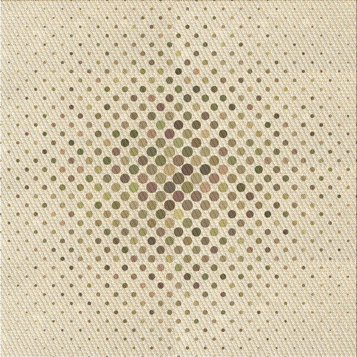 Round Machine Washable Transitional Moccasin Beige Rug, wshpat591brn