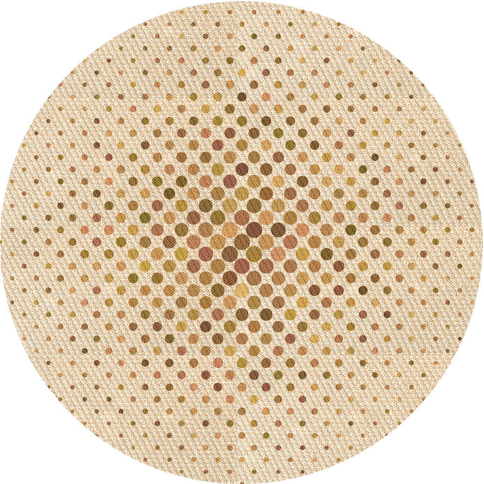 Square Patterned Orange Rug, pat591org