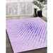 Patterned Purple Rug in Family Room, pat591pur