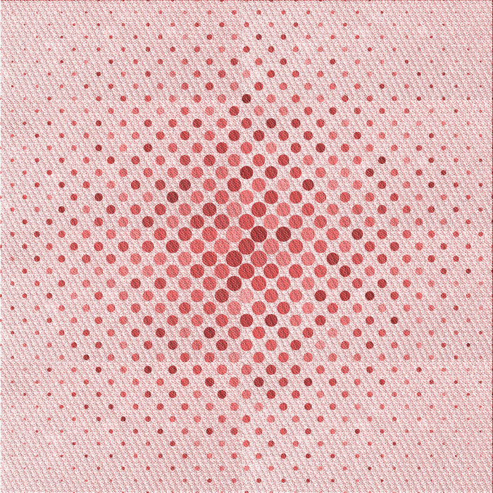Round Patterned Pastel Red Pink Rug, pat591rd