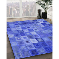 Patterned Sky Blue Rug, pat592blu