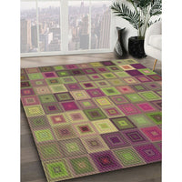 Patterned Brass Green Rug, pat592brn