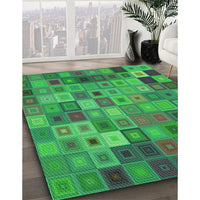 Patterned Forest Green Rug, pat592grn