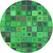 Square Patterned Forest Green Rug, pat592grn