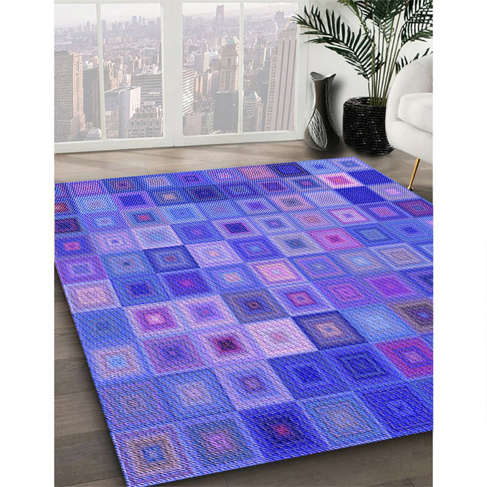 Machine Washable Transitional Purple Rug in a Family Room, wshpat592pur