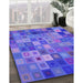 Machine Washable Transitional Purple Rug in a Family Room, wshpat592pur