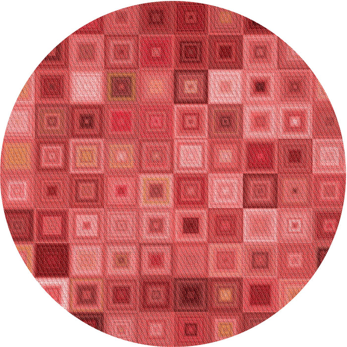 Square Patterned Red Rug, pat592rd
