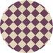 Square Patterned Dark Raspberry Purple Rug, pat593brn