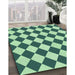 Machine Washable Transitional Light Green Rug in a Family Room, wshpat593grn