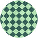 Square Patterned Light Green Rug, pat593grn