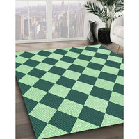 Patterned Light Green Rug, pat593grn