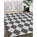 Patterned Gray Rug in Family Room, pat593gry