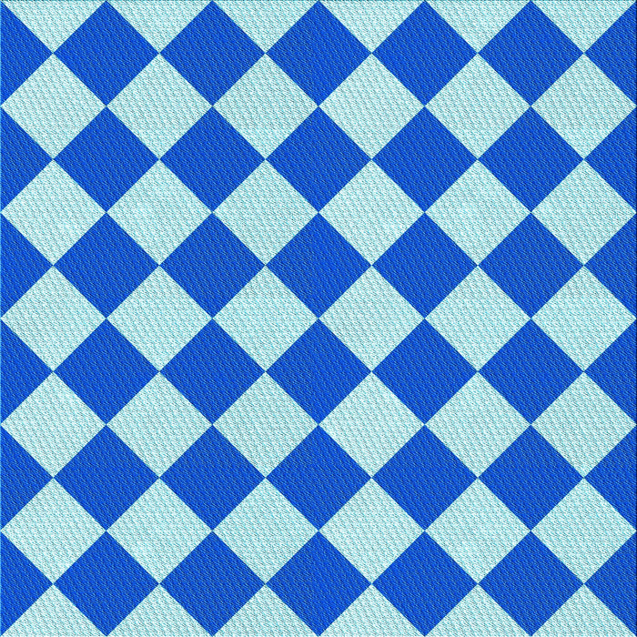 Round Patterned Blue Rug, pat593lblu