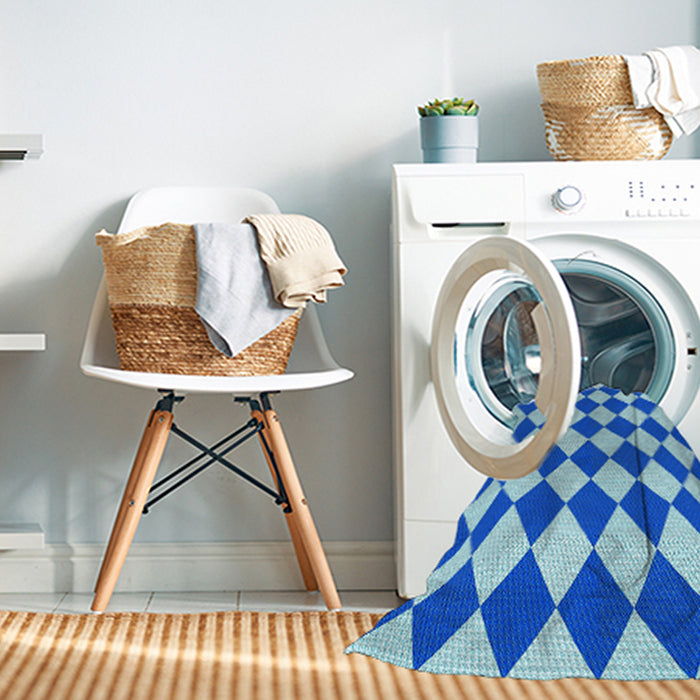 Machine Washable Transitional Blue Rug in a Washing Machine, wshpat593lblu