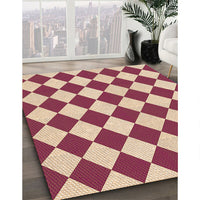 Patterned Crimson Red Rug, pat593org