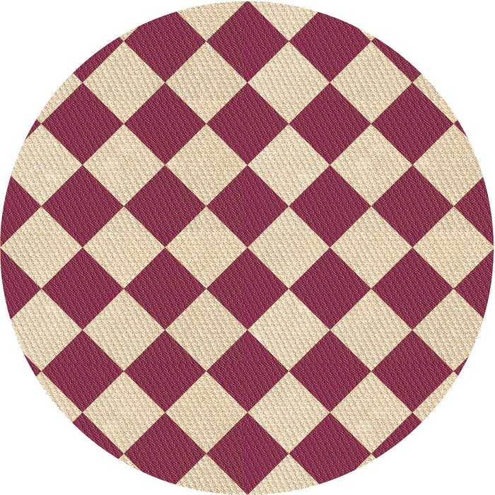 Square Patterned Crimson Red Rug, pat593org