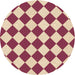 Square Patterned Crimson Red Rug, pat593org