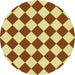 Square Patterned Mahogany Brown Rug, pat593yw