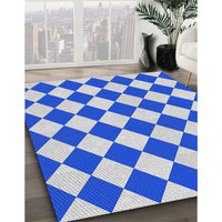 Patterned Blue Novelty Rug, pat593