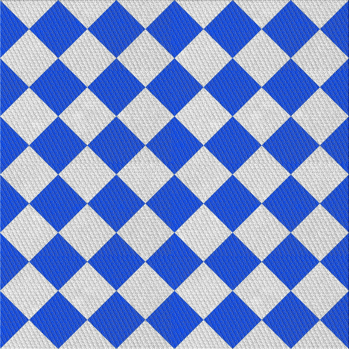 Square Patterned Blue Novelty Rug, pat593