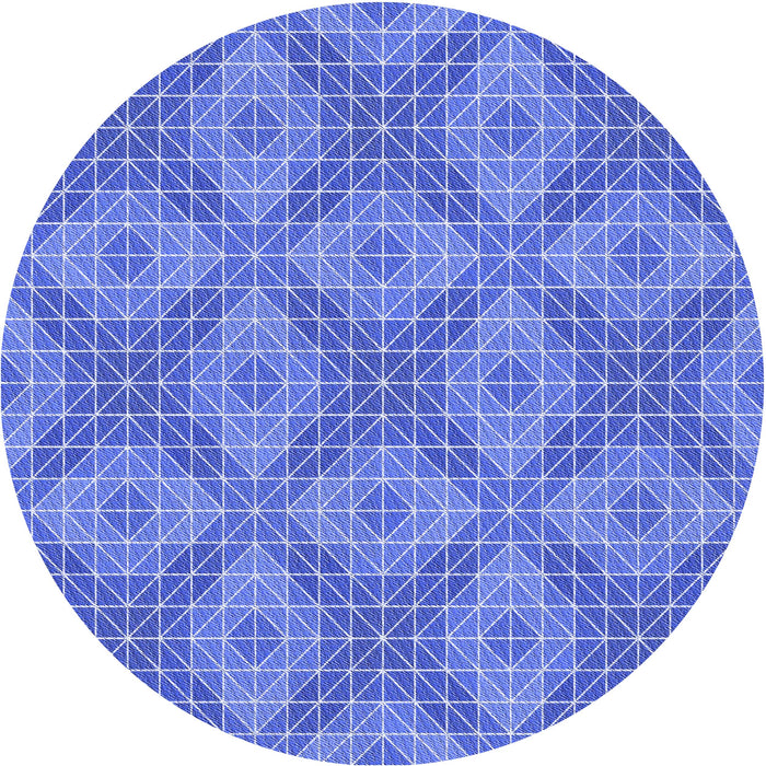 Square Patterned Denim Blue Rug, pat594blu