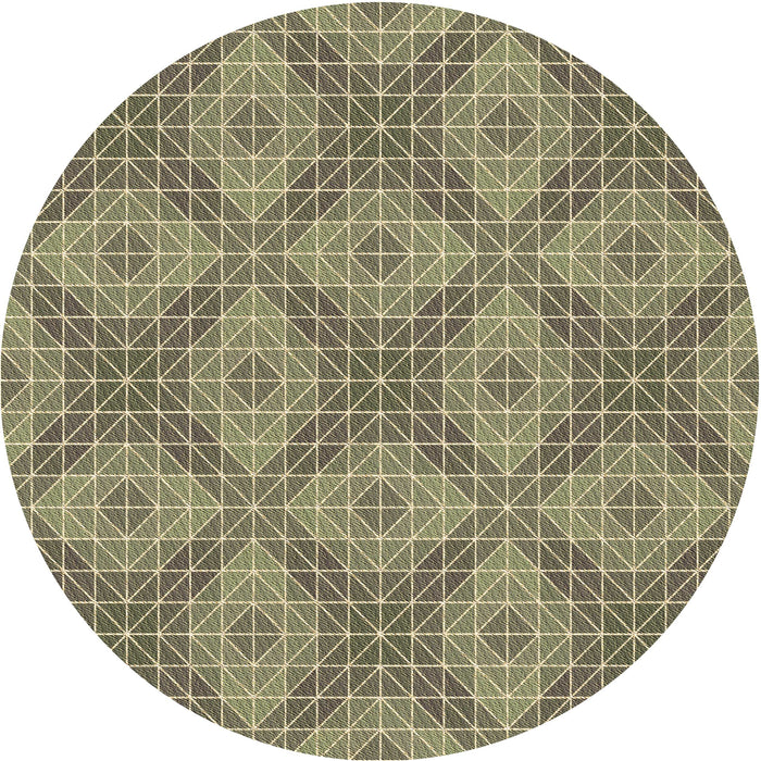 Square Patterned Antique Bronze Green Rug, pat594brn