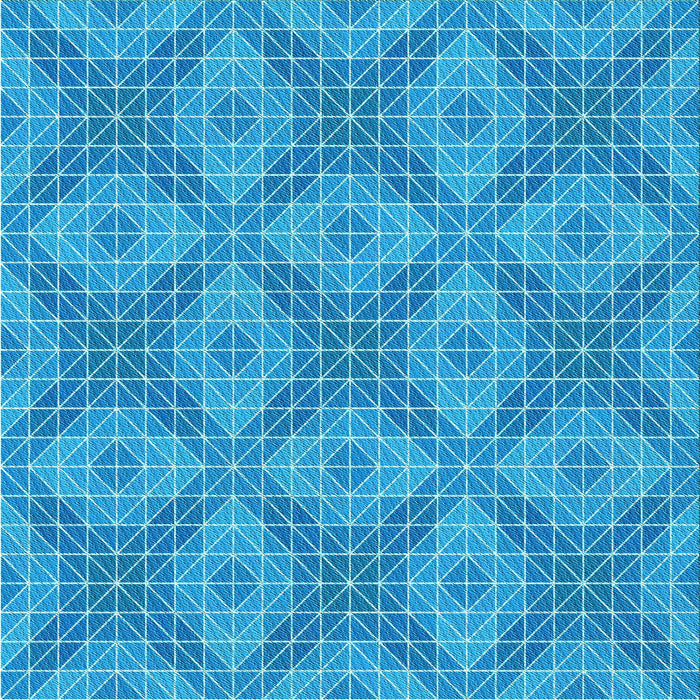 Round Patterned Neon Blue Rug, pat594lblu