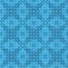 Round Patterned Neon Blue Rug, pat594lblu