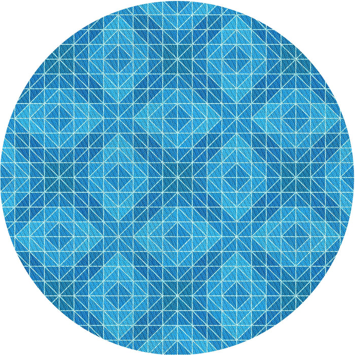 Square Patterned Neon Blue Rug, pat594lblu