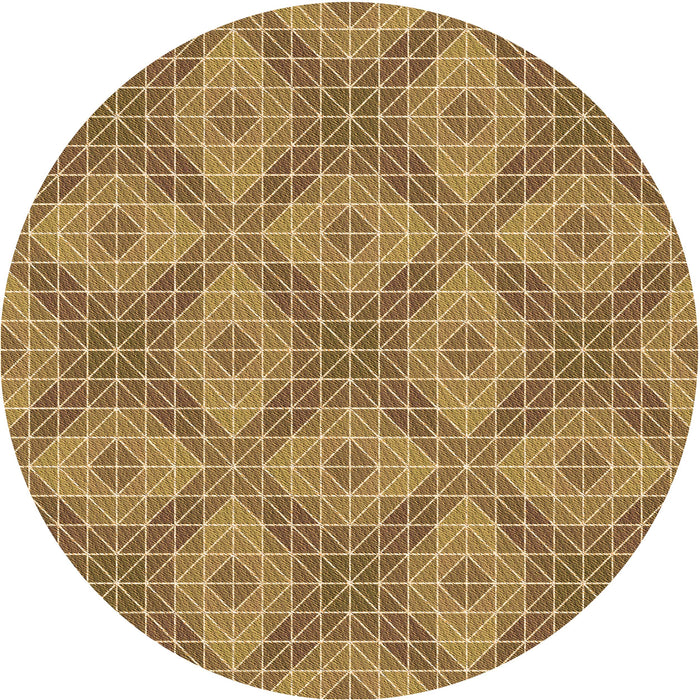 Square Machine Washable Transitional Dark Bisque Brown Rug in a Living Room, wshpat594org