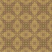 Round Patterned Dark Bisque Brown Rug, pat594org