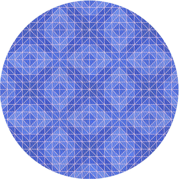 Square Patterned Sky Blue Rug, pat594pur