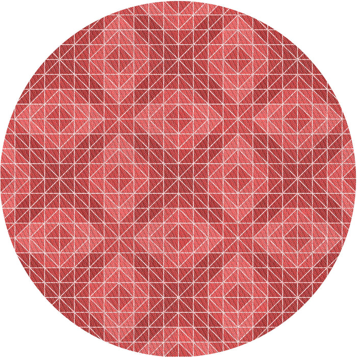 Square Patterned Red Rug, pat594rd