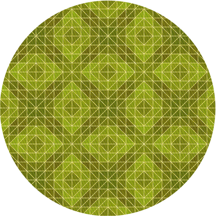 Square Patterned Green Rug, pat594yw