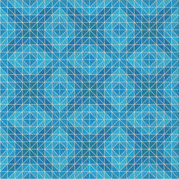 Square Patterned Blue Novelty Rug, pat594