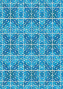 Patterned Blue Novelty Rug, pat594