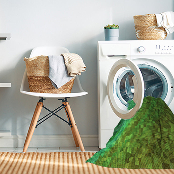Machine Washable Transitional Lime Green Rug in a Washing Machine, wshpat595grn