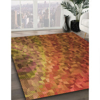 Patterned Orange Rug, pat595org