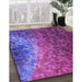 Machine Washable Transitional Medium Violet Red Pink Rug in a Family Room, wshpat595pur