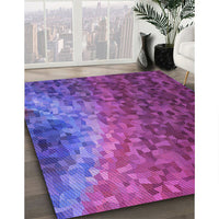 Patterned Medium Violet Red Pink Rug, pat595pur