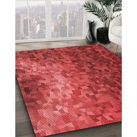 Patterned Red Rug, pat595rd