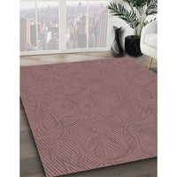 Patterned Rosy-Finch Purple Rug, pat596brn