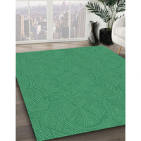 Patterned Spring Green Rug, pat596grn