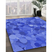 Patterned Sky Blue Rug, pat597blu