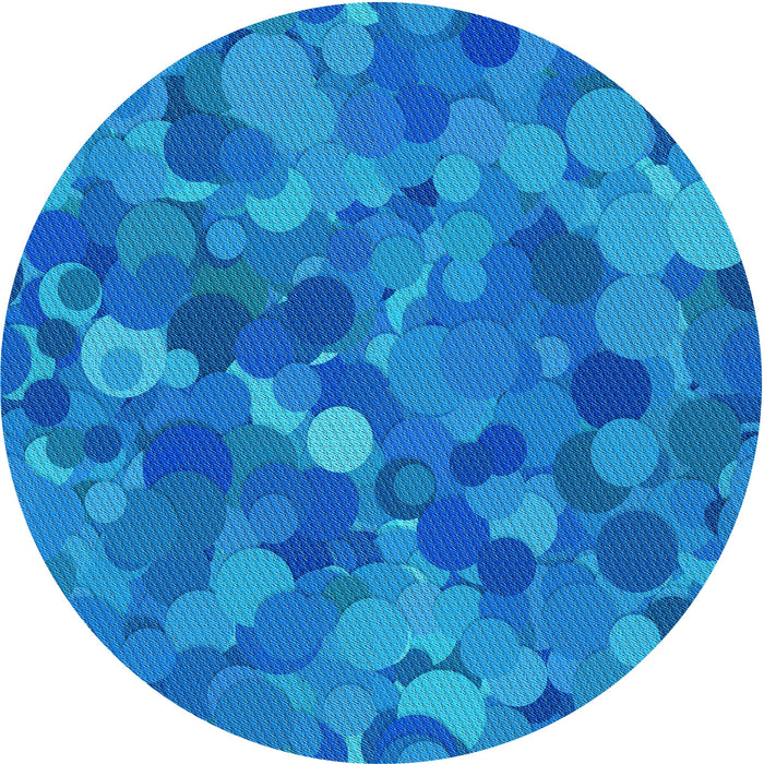 Square Patterned Blue Rug, pat597lblu