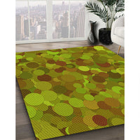 Patterned Pistachio Green Rug, pat597yw