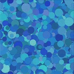 Square Patterned Bright Turquoise Blue Novelty Rug, pat597