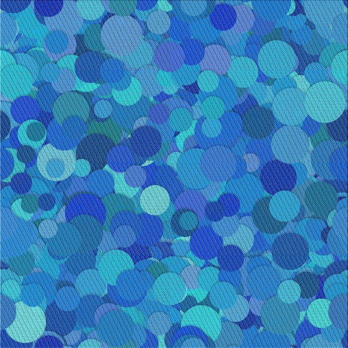 Square Patterned Bright Turquoise Blue Novelty Rug, pat597