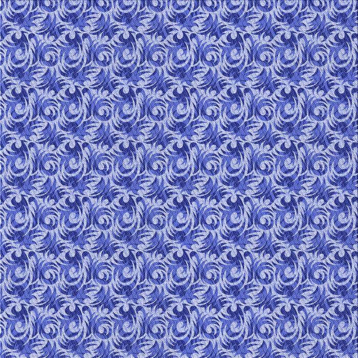 Round Patterned Sky Blue Rug, pat598blu