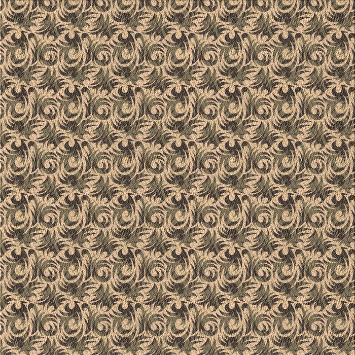 Round Patterned Dark Brown Rug, pat598brn